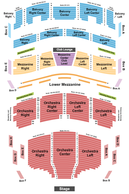 Broward Center For The Performing Arts Peter Pan Seating Chart